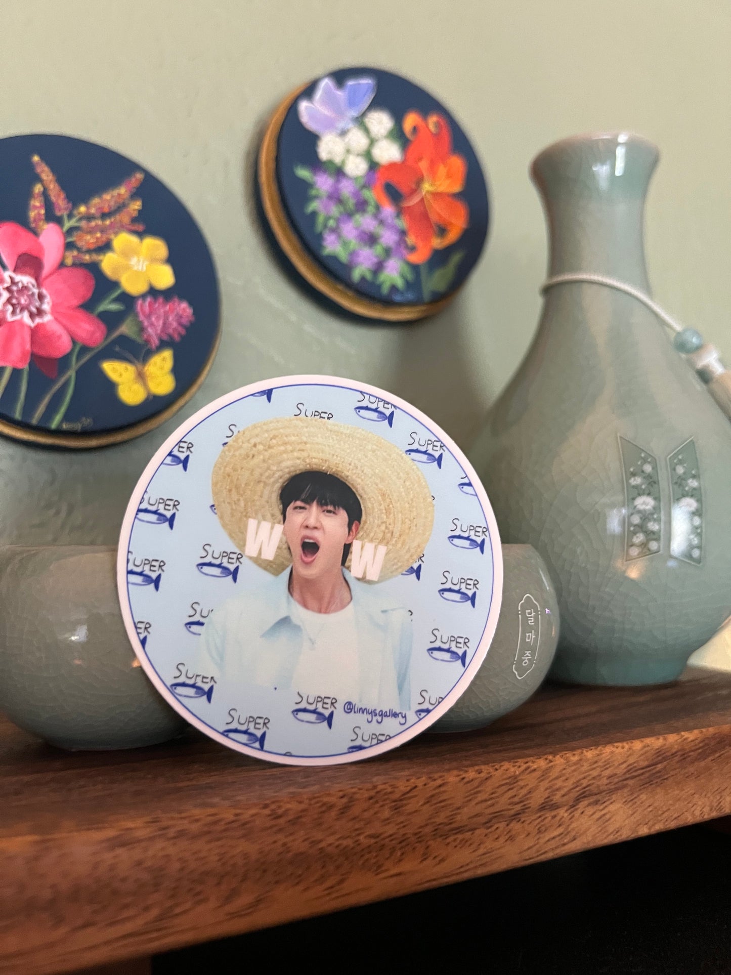 The Borahae Collection: Kim Seok Wow Roundie Sticker