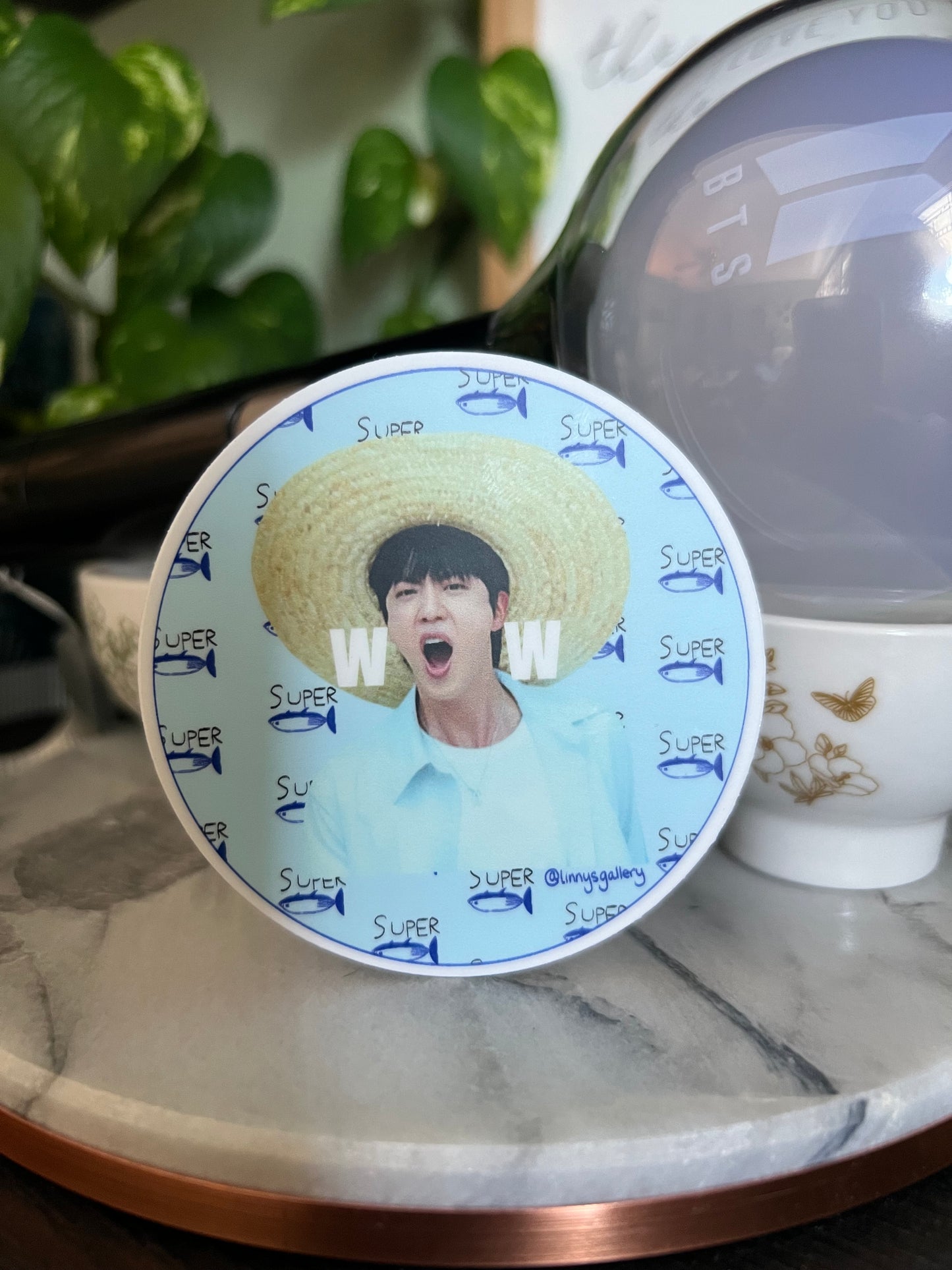 The Borahae Collection: Kim Seok Wow Roundie Sticker