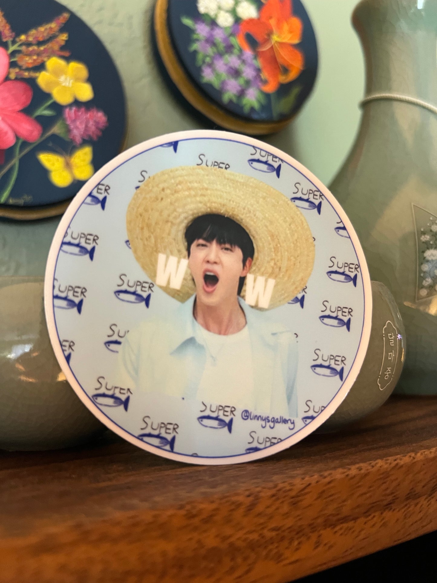 The Borahae Collection: Kim Seok Wow Roundie Sticker