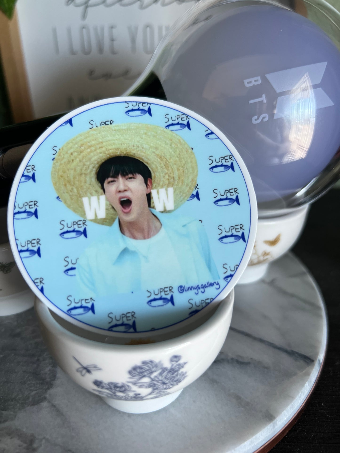 The Borahae Collection: Kim Seok Wow Roundie Sticker