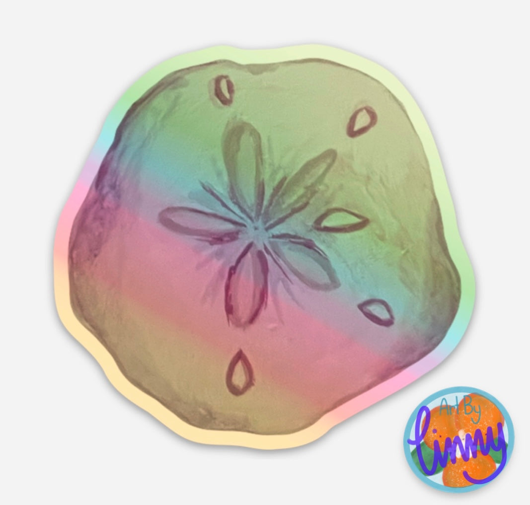 Sand Dollar Holographic Sticker